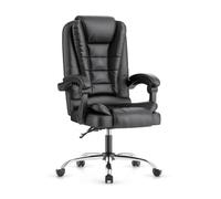 Baroni Home Sedia da Ufficio Ergonomica in Ecopelle con Schienale e Altezza Regolabile, Poltrona da Scrivania Girevole 360°, Seduta Imbottita Comfort, Sedia Operativa per Studio e Ufficio