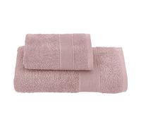 Baroni Home Set 2 Asciugamani Viso e Ospite, 100% Cotone, Asciugamani Bagno, 55x100 cm e 40x50 cm (Rosa)