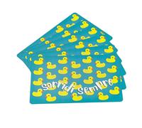 Baroni Home Set 6 Tovagliette Colazione in PP, Tovagliette con Stampa Rettangolari, Tovaglietta Antimacchia, 43,5x28,5 cm Sorridi Sempre, Papere