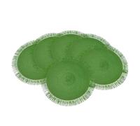 Baroni Home Set 6 Tovagliette Tonde in Paglia Sintetica Colorata, Tovagliette Sottopiatto, Tovaglietta Americana da Colazione, Diametro 38 cm, Verde