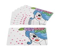 Baroni Home Set di 6 Tovagliette Americane in PVC Colorate, Tovaglietta Americana per Colazione Antiscivolo e Facile da Lavare, Tovaglia Colazione Pranzo Cena, 44x28 cm, Ragazza Fiori