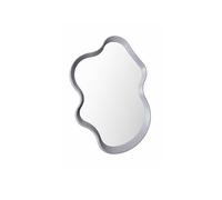 Baroni Home Specchio da Parete Design con Cornice Ondulata in Plastica, Specchio Decorativo Moderno per Soggiorno, Bagno, Camera e Ingresso, 55x80 cm Medio