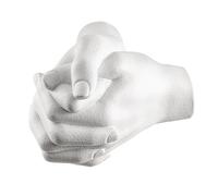 Baroni Home Statuetta Decorativa in Resina, Decorazione mani intrecciate, Statua decorativa per la casa, Design moderno, Idea Regalo e Decorazioni Casa 13x17x11 cm (Mani Incrociate Bianche)