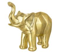 Baroni Home Statuetta Decorativa in Resina, Decorazione per la casa, Statuetta Animale, Design Moderno per Casa e Ufficio, Idea Regalo, Color oro, 16x7x14 cm (Elefante)