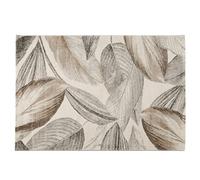 Baroni Home Tappeto Pelo Corto Intrecciato a Mano, Salotto Moderno, 120x170 cm, Foliage Beige