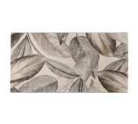 Baroni Home Tappeto Pelo Corto Intrecciato a Mano, Salotto Moderno, 80x150 cm, Foliage Beige
