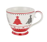 Baroni Home Tazza in Ceramica per Colazione, Tazza Mug da The, Tazza Regalo per caffé 14X11X10 cm, 45 cl Natale