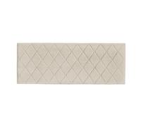Baroni Home Testata del Letto Imbottita in Velluto Beige con Struttura Interna in MDF, Doppio Gancio in Acciaio e Altezza regolabile, Facile Montaggio a Muro, Design Elegante e Confortevole,142x55 cm
