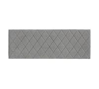 Baroni Home Testata del Letto Imbottita in Velluto Grigio con Struttura Interna in MDF, Doppio Gancio in Acciaio e Altezza regolabile, Facile Montaggio a Muro, Design Elegante e Confortevole,152x55 cm