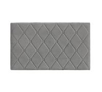 Baroni Home Testata del Letto Imbottita in Velluto Grigio con Struttura Interna in MDF, Doppio Gancio in Acciaio e Altezza regolabile, Facile Montaggio a Muro, Design Elegante e Confortevole, 92x55 cm