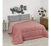 Baroni Home Trapunta Invernale in Ecopiuma, Piumone 350 gr/mq caldo e morbido, Anallergica, Antiacaro e Traspirante, Rosa, Matrimoniale 260x260 cm