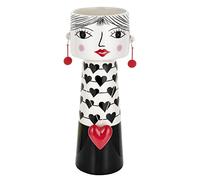 Baroni Home Vaso Pop, Soprammobile Moderno Dipinto a Mano, Statuetta da Interno o Esterno, Ciondolo Cuore Medio, 16X13.5X38 cm