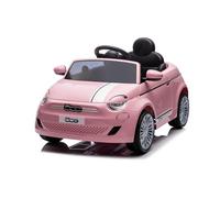 Baroni Toys FIAT 500 Baby Car Elettrica 12V con Telecomando Genitori, Luci, Suoni, Retromarcia, Cintura di Sicurezza - Auto per Bambini 1-4 Anni, Rosa