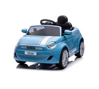 Baroni Toys FIAT 500 Baby Car Elettrica 12V con Telecomando Genitori, Luci, Suoni, Retromarcia, Cintura di Sicurezza - Auto per Bambini 1-4 Anni, Blu