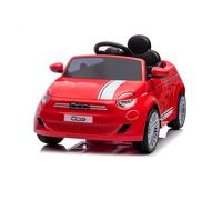 Baroni Toys FIAT 500 Baby Car Elettrica 12V con Telecomando Genitori, Luci, Suoni, Retromarcia, Cintura di Sicurezza - Auto per Bambini 1-4 Anni, Rossa
