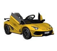 Baroni Toys Lamborghini Baby Car Elettrica 6V con Telecomando Genitori, Suoni, MP3, Retromarcia, Auto per Bambini 1-4 Anni, 100x60x50 cm (Gialla)