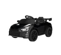Baroni Toys Macchina Elettrica per Bambini 6V con Telecomando, Musica, Luci LED e Sedile in Ecopelle - Auto Elettrica 3-5 km/h per Bambini da 1 a 4 Anni, Stile Sportivo Nera