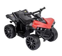 Baroni Toys Quad Elettrico per Bambini 1-4 Anni con Manubrio Sterzante, Musica e Luci Funzionanti, Quad con Modalità Avanti/Retro, Batteria 6 V Ricaricabile, Facile da Montare, 70x42x45 cm, Rosso