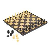 Baroni Toys Scacchi Gioco da Tavolo, Scacchiera Magnetica Pieghevole e Portatile con Custodia, Gioco di Dama, Gioco da Tavolo per Principianti e Professionisti Adulti e Bambini, 31x31 cm