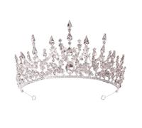 Baroque Bridal Crown - Elegant Princess Wedding Accessory In European & American Style(Silver)