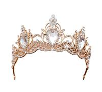 Baroque Retro Crown - Elegant Hair Accessory For Bridal & Vintage Wedding Styling(Golden)