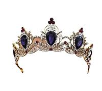 Baroque Retro Crown - Elegant Hair Accessory For Bridal & Vintage Wedding Styling(Purple)