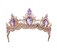 Baroque Retro Crown - Elegant Hair Accessory For Bridal & Vintage Wedding Styling(ShallowPurple)