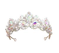 Baroque Zircon Bridal Tiara - Elegant Alloy Headband For Weddings & Events(Fancy silver diamond)