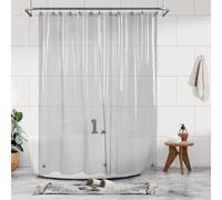 Barossa Design - Fodera per tenda da doccia, in PEVA, trasparente di alta qualità, con 3 magneti e occhielli in metallo, impermeabile, leggera, dimensioni standard, per bagno, nero traslucido