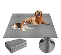 Barpor Cuscinetti lavabili per cani 91,4 x 121,9 cm, grigi, confezione da 2 cuscinetti spessi riutilizzabili per cuccioli, resistenti alle perdite, tappetini per il parto del cane, a prova di