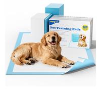 Barpor Traversine Cani 60x60cm Assorbenti Tappetini Igienici 100 Pezzi | Tappetino Cane Antiscivolo e Resistente Design a 5 Strati con Superficie ad Asciugatura Rapida per Casa e Viaggi