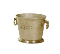 Barprofessional Secchiello per champagne vintage oro, elegante ciotola per champagne con design vintage, 26 cm di diametro, 37 cm di altezza, in alluminio pressofuso dorato, refrigeratore per