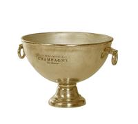 Barprofessional Secchiello per champagne vintage oro, elegante ciotola per champagne con design vintage, diametro 47 cm, altezza 35 cm, in alluminio pressofuso dorato, refrigeratore per bottiglie per