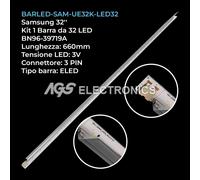 BARRA 32 LED STRIP LED TV SAMSUNG V6LF-320SF0-LED32-R2 BN96-39719A UE32K51000
