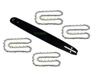 Barra 50cm 1.5mm 0.325" 76 TG + catena 4X Timbertech, Motosega 5200