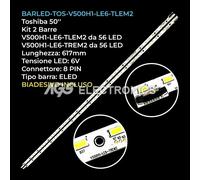 BARRA 56 LED STRIP LED TV TOSHIBA V500H1-LE6-TLEM2 50E580F V500HJ1LE8