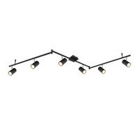 Barra 6 faretti Robby Globo 35 W 1800x100 mm nero Nero