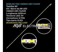 BARRA 68 LED STRIP LED TV TOSHIBA V500H1-ME1-TLEM9 50DU6000
