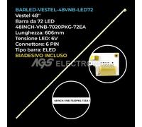 BARRA 72 LED STRIP TV VESTEL 48INCH-VNB-7020PKG-72EA VES480UNVS2DM03