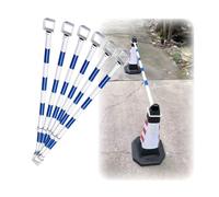 Barra a cono retrattile, 1 2 6 8 10 20 pezzi Barra a cono di sicurezza stradale allungabile leggera, barriere temporanee regolabili da 47" a 79" for costruzioni(Blue and White,6pcs)