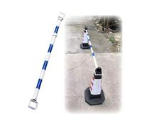 Barra a cono retrattile, 1 2 6 8 10 20 pezzi Barra a cono di sicurezza stradale allungabile leggera, barriere temporanee regolabili da 47" a 79" for costruzioni(Blue and White,1pc)