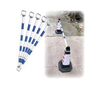 Barra a cono retrattile, 1 2 6 8 10 20 pezzi Barra a cono di sicurezza stradale allungabile leggera, barriere temporanee regolabili da 47" a 79" for costruzioni(Blue and White,5pcs)