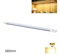 BARRA A LED CUCINA LUCE CALDA SENSORE MOVIMENTO SOTTO PENSILE RICARICABILE 58CM