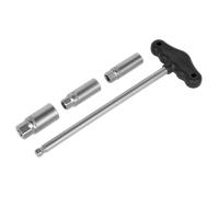 Barra a T & Gomma Inserto Scintilla Presa Set 4pc 1cmSq Disk - Sealey AK6550