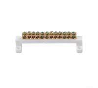 Barra a terra neutra in rame a 10 fori per l'uso in pannelli elettrici che richiedono una terminazione neutra e messa a terra affidabile (12 fori)