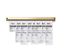 Barra adesiva per biglietti da catering, 30-120 cm, clip per ricevute per liste di cose da fare, mollette, spartiti di pianoforte e cartoline (lunghezza 80 cm)