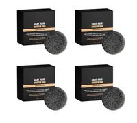 Barra anti-capelli grigia - Sapone annerimento idratante e nutriente per uomini e donne, barra anti-capelli grigi per criniera lucida e attivatore di radici (4)