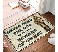 Barra anti-fatica per uomo caverna da bagno - Never Mind The Dog Beware Of Owner lavabile resistente alle macchie (50 x 80 cm)