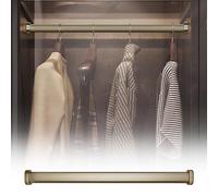 Barra appendiabiti extra lunga da 80 cm, spessore 3 mm, appendiabiti da parete, durevole champagne nizer con supporti finali, ideale per soluzioni di archiviazione nell'armadio.