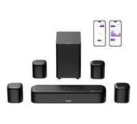 ULTIMEA 7.1 Dolby Atmos Soundbar, con Subwoofer, Soundbar TV con Controllo via APP, Audio Surround Cinema 3D con 4 Altoparlanti Surround, TV Altoparlante con HDMI eARC da 350W, Bluetooth, Aura A60